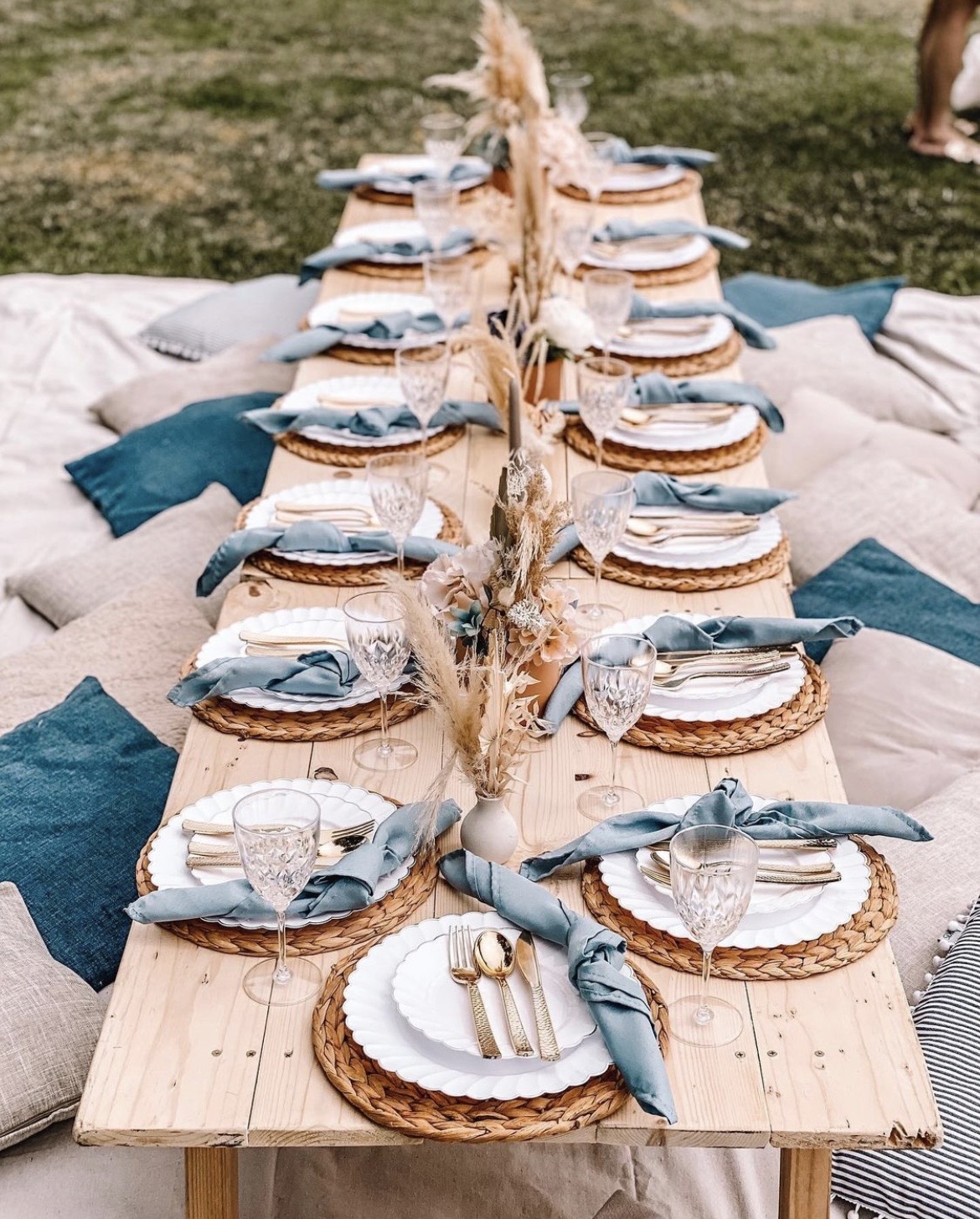 Boho Chic Picnics setup