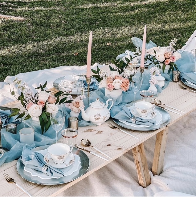 Boho Chic Picnics setup