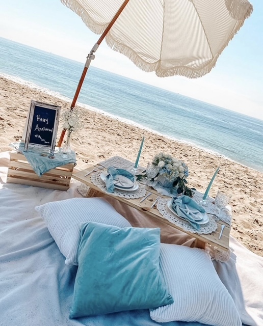 Boho Chic Picnics setup