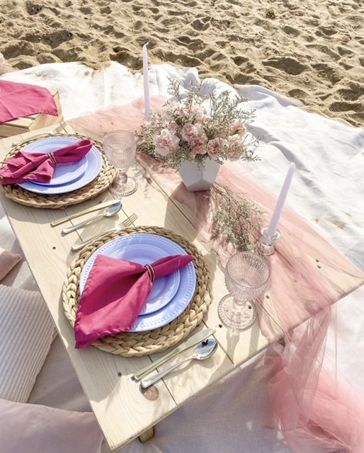 Boho Chic Picnics setup