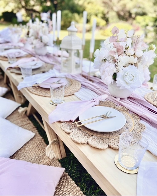 Boho Chic Picnics setup