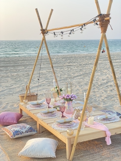 Boho Chic Picnics setup