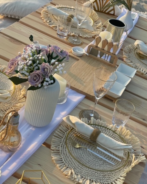 Boho Chic Picnics setup