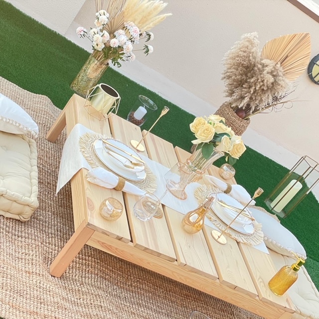 Boho Chic Picnics setup